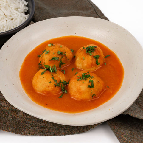 Albóndigas de pollo en caldillo con arroz